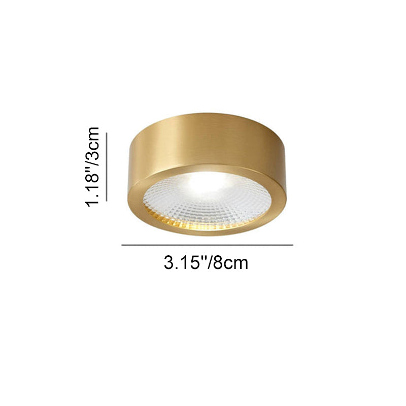 Slim-Profile Circular LED Ceiling Light – Brushed Copper Finish for Entryways, Bedrooms & Living Rooms