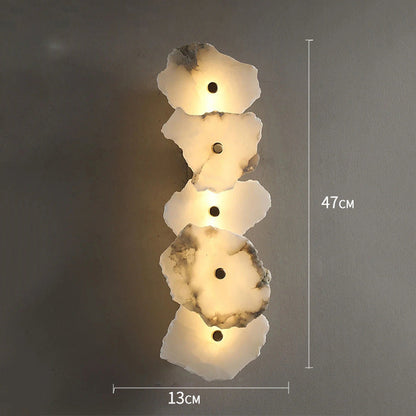 Stone Sconce Light LED Warm Glow for Stairs Entryway Vertical Mount Accent Fixture 5-Inch Contemporary Wall Lighting for Narrow Spaces