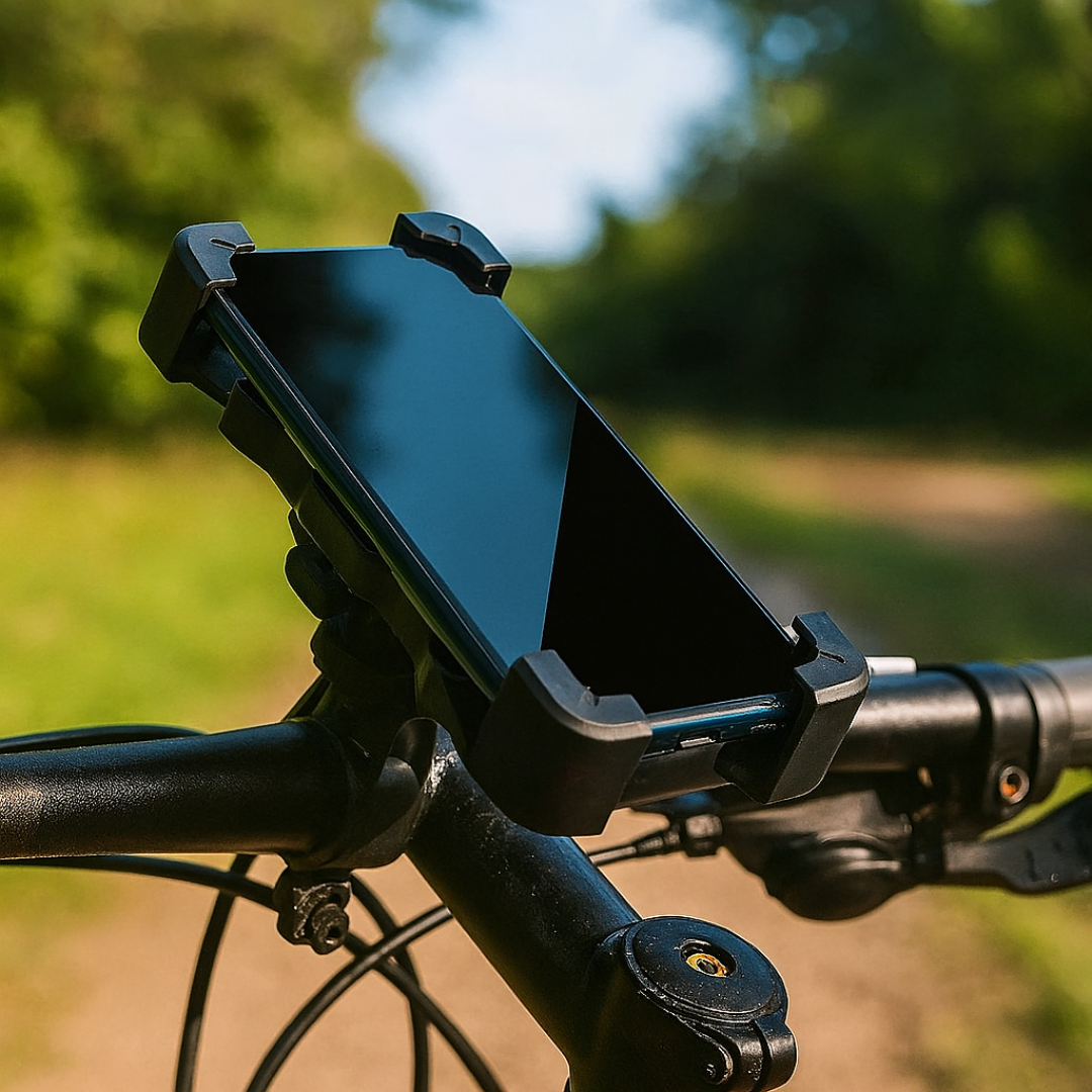 Rotating Phone Mount for Bike Handlebar – 360° Adjustable Smartphone Holder for Bicycle, Motorcycle & E-Bike – Universal Fit for iPhone