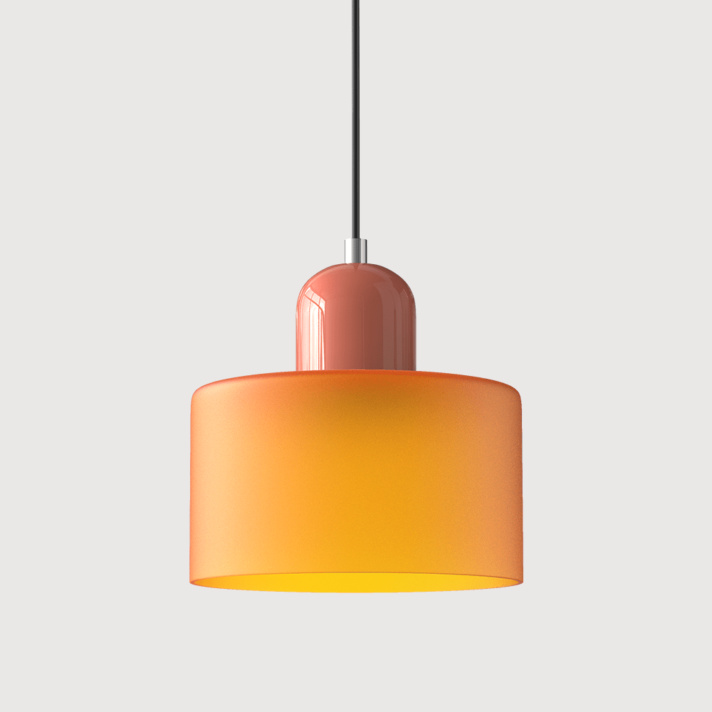 Handwoven Glass Pendant Light Bauhaus Style Indoor Hanging Lamp Adjustable Cable for Dining Room Kitchen Home Office