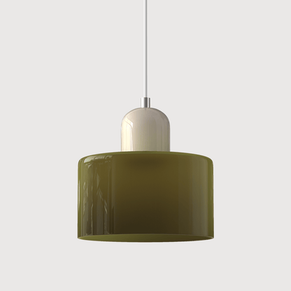 Handwoven Glass Pendant Light Bauhaus Style Indoor Hanging Lamp Adjustable Cable for Dining Room Kitchen Home Office