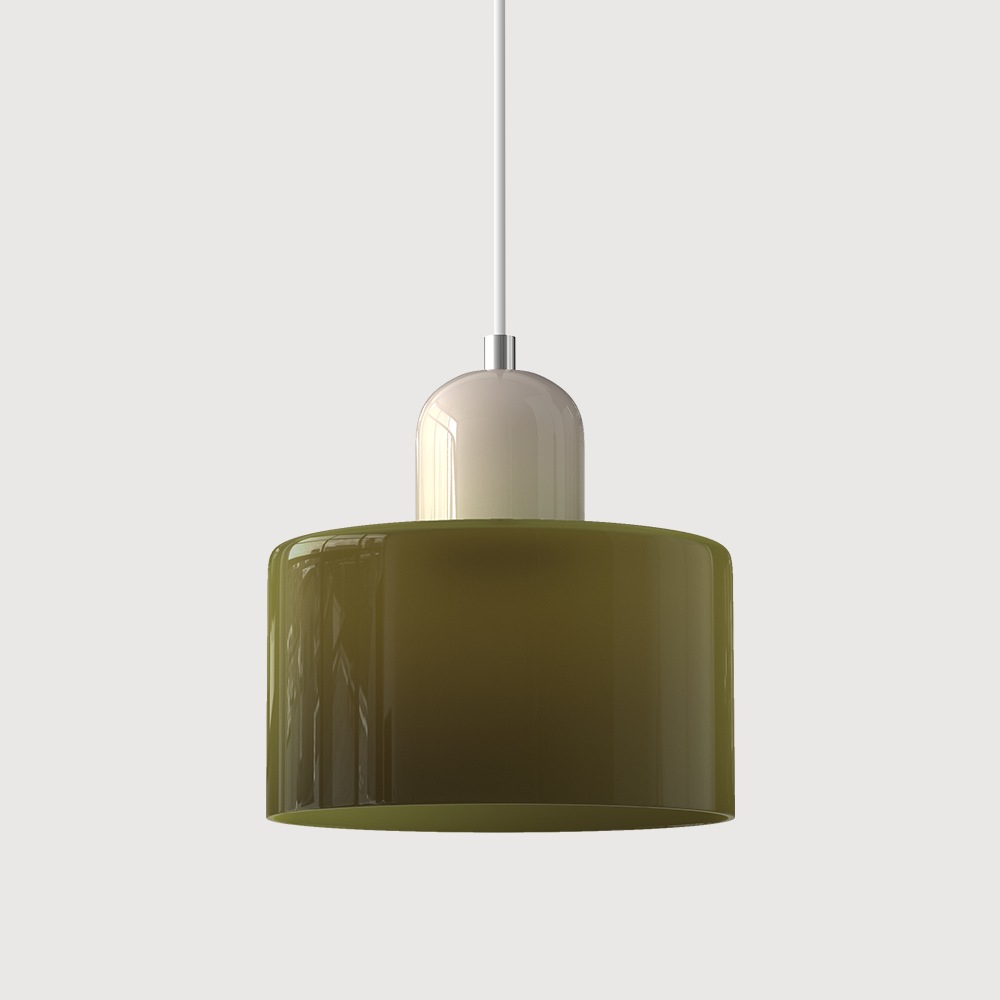 Glass Pendant Light Fixture with Adjustable Cord for Kitchen Island, Dining Room, and Living Room