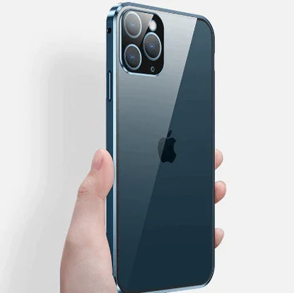 Magnetic Privacy Glass iPhone Case with 360° Drop Protection & Anti-Spy Screen