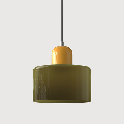 Handwoven Glass Pendant Light Bauhaus Style Indoor Hanging Lamp Adjustable Cable for Dining Room Kitchen Home Office