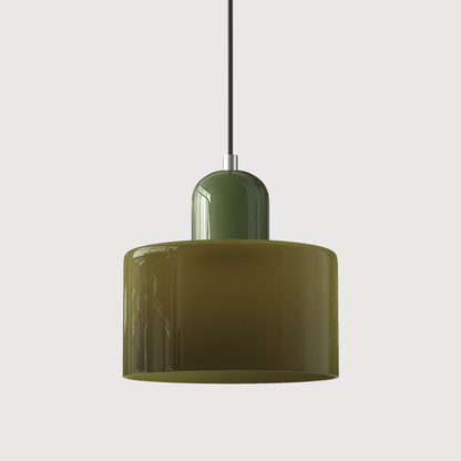 Handwoven Glass Pendant Light Bauhaus Style Indoor Hanging Lamp Adjustable Cable for Dining Room Kitchen Home Office