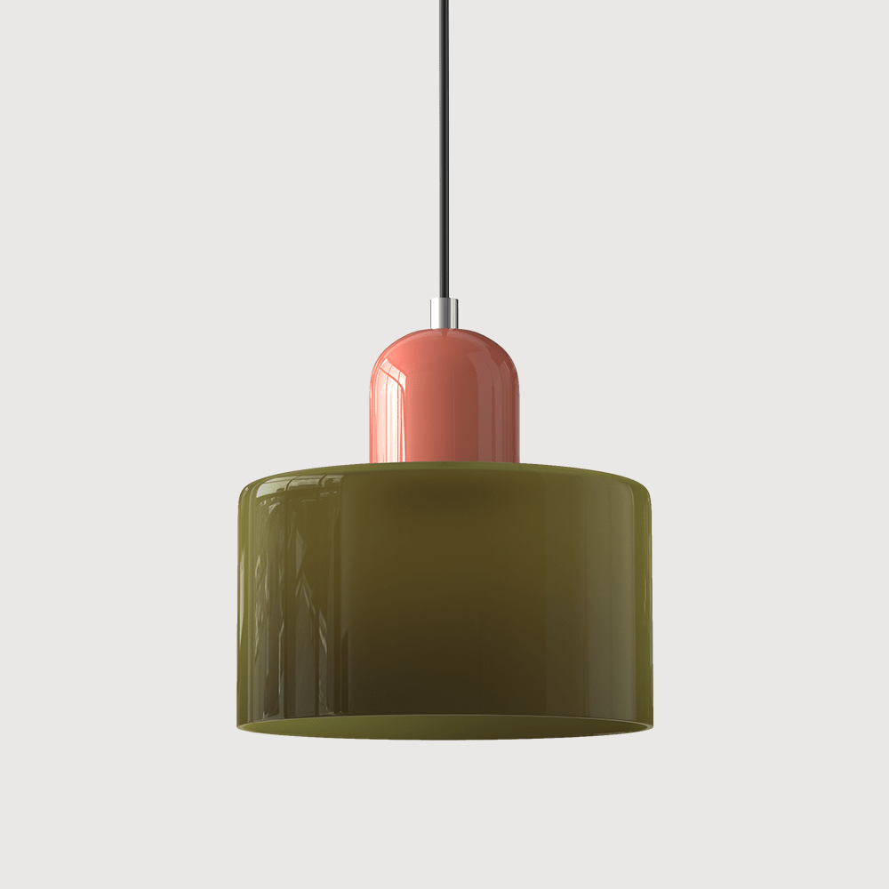 Handwoven Glass Pendant Light Bauhaus Style Indoor Hanging Lamp Adjustable Cable for Dining Room Kitchen Home Office