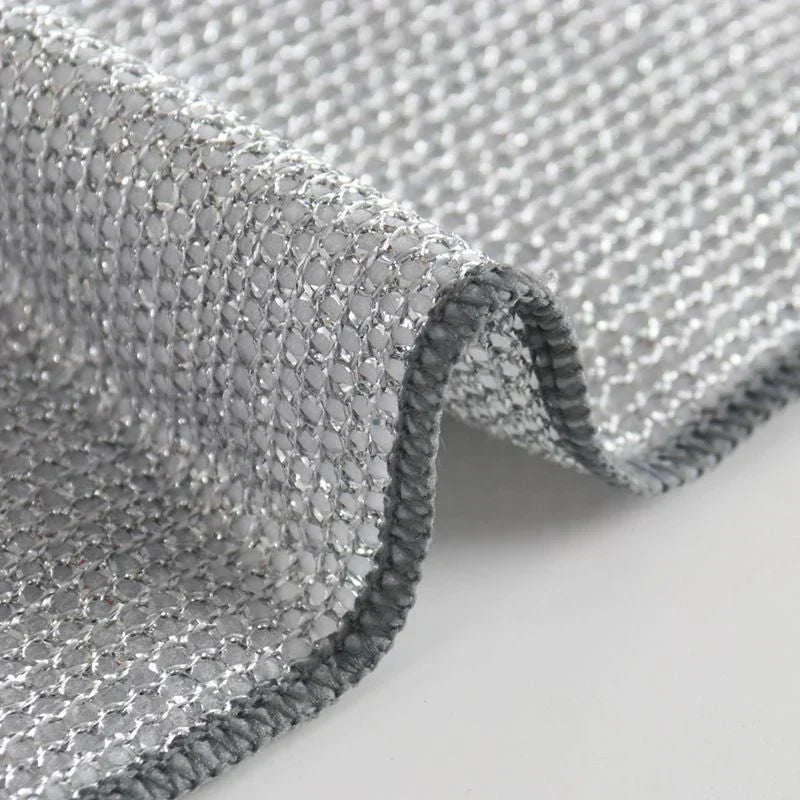 Mesh Scrubbing Cloths Kitchen Dish Cleaning Set Gentle Surface Safe Cookware Scrubber 10-Pack for Pots Pans
