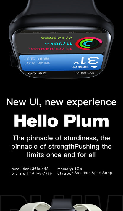 Hello Plum | Smartwatch with AMOLED Display & Health Monitoring | Waterproof Design for Active Lifestyle