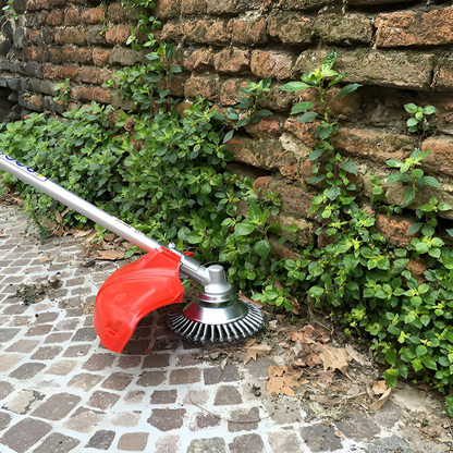 Weed Eater Attachment with Carbon Steel Wire Brush, Garden Tool and Weeding Tool for Driveways and Patios