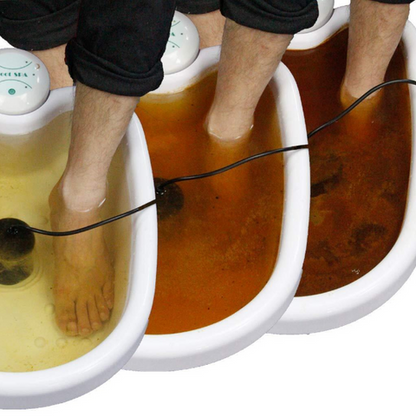Revitalizing Ionic Foot Bath Massager with Vibrating Whirlpool Action for Ultimate Detox Relaxation