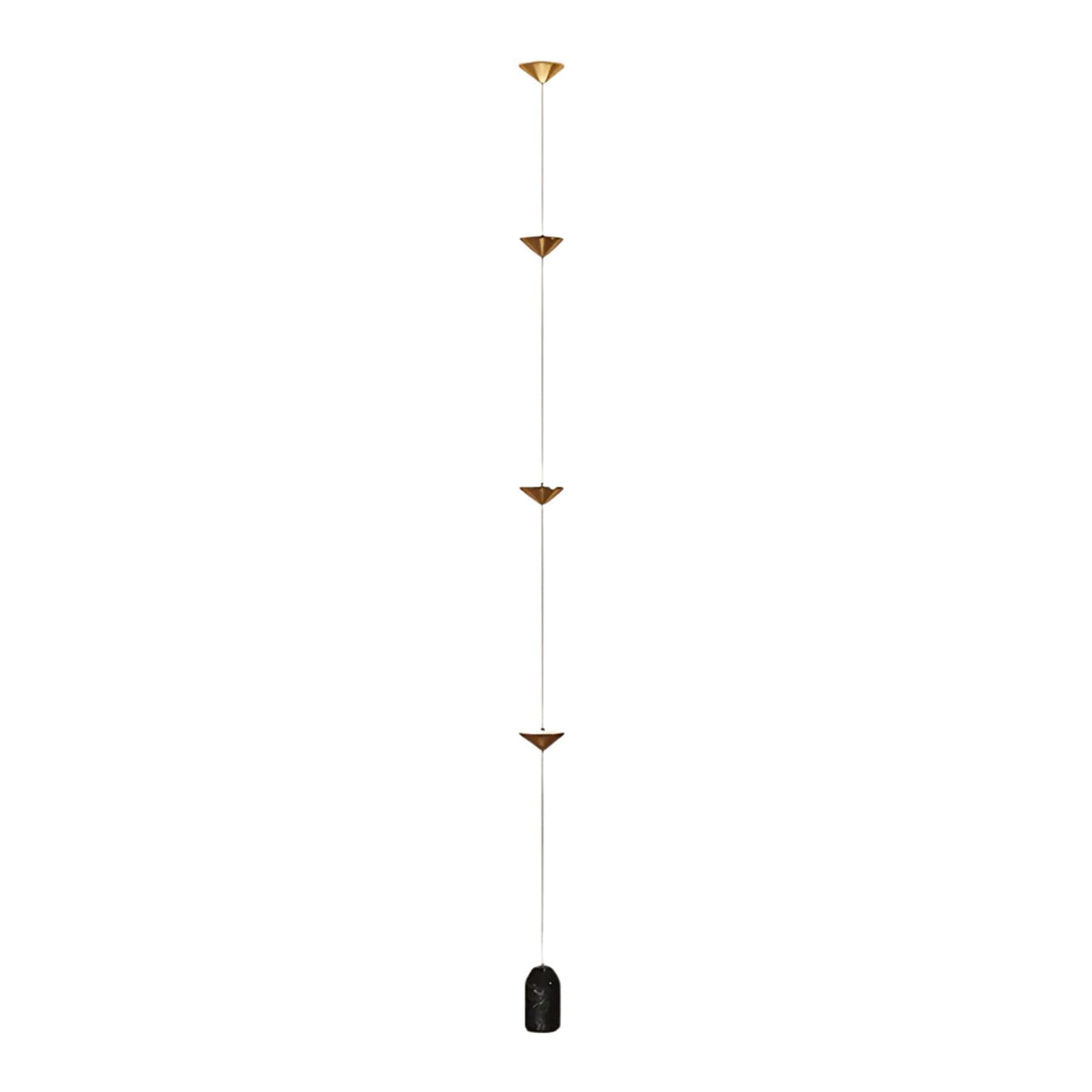 Telescoping Pole Lamp with Warm LED | Metal Adjustable 8-10 ft Tension Rod Light for Living Room Bedroom Corner Ambient Lighting Modern Vert