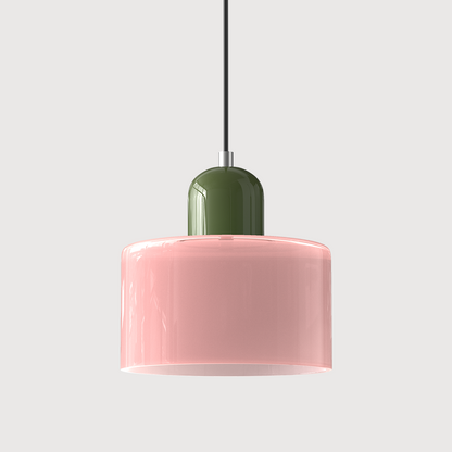 Glass Pendant Light Fixture with Adjustable Cord for Kitchen Island, Dining Room, and Living Room