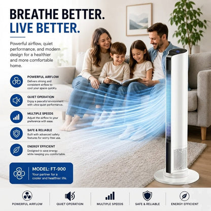 Compact Mobile AC Unit for Home & Office – Windowless Evaporative Cooler with Wheels & Timer