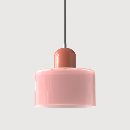 Glass Pendant Light Fixture with Adjustable Cord for Kitchen Island, Dining Room, and Living Room