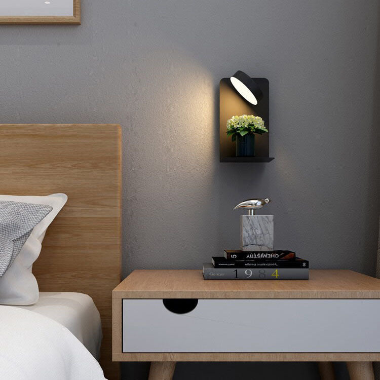 LED Wall Sconce 13 in Iron Acrylic Fixture Bedroom Bedside Hardwired Ambient Lighting Reading Task Lamp Hallway 12W 1200 Lumen Contemporary