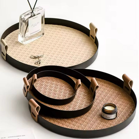 Nora Serving Tray - Durable Iron, Nordic-Inspired Design