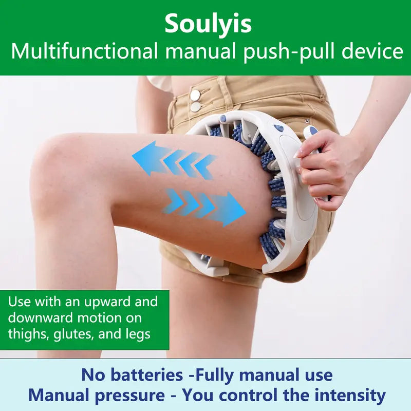 Sakerplus | Cellulite Massage Roller with 360° Deep Tissue Action | Portable Design for Enhanced Circulation