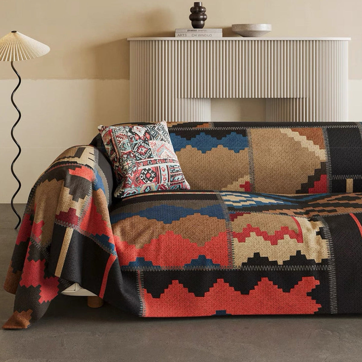Sierra Sofa Cover - Southwestern Design, Durable Slipcover for Couches