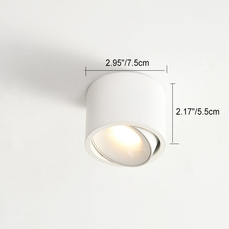 Low-Profile Aluminum LED Ceiling Fixture 3.7 Inch Round 12W Contemporary Overhead Lighting Hallway Bedroom Entryway Living Space