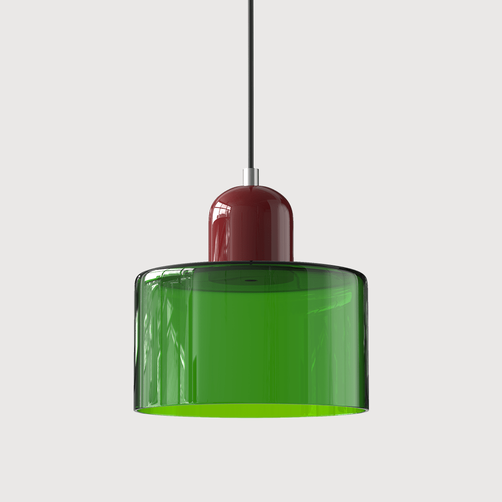 Handwoven Glass Pendant Light Bauhaus Style Indoor Hanging Lamp Adjustable Cable for Dining Room Kitchen Home Office