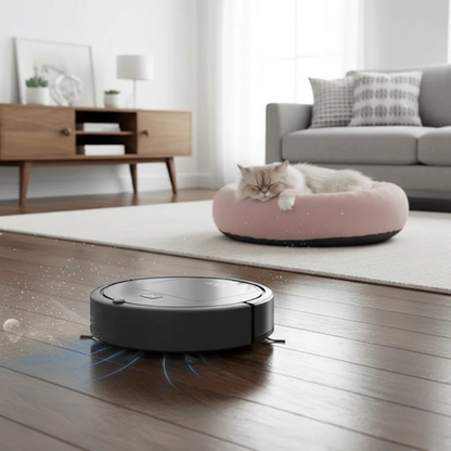 Robot Vacuum Cleaner for Home, HEPA Filter Vacuum for Pet Hair, Hard Floor Vacuum for Carpet and Tile Cleaning