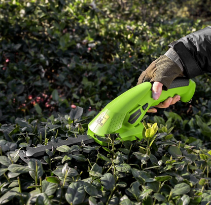 Cordless Electric Hedge Trimmer & Shrub Shear Tool – Lightweight Rechargeable Battery Operated Garden Trimmer for Bushes, Shrubs & Topiary