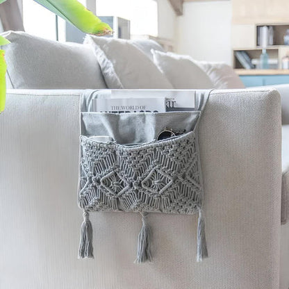 Brenna Bed Side Caddy - Handmade Canvas, Stylish Organizer