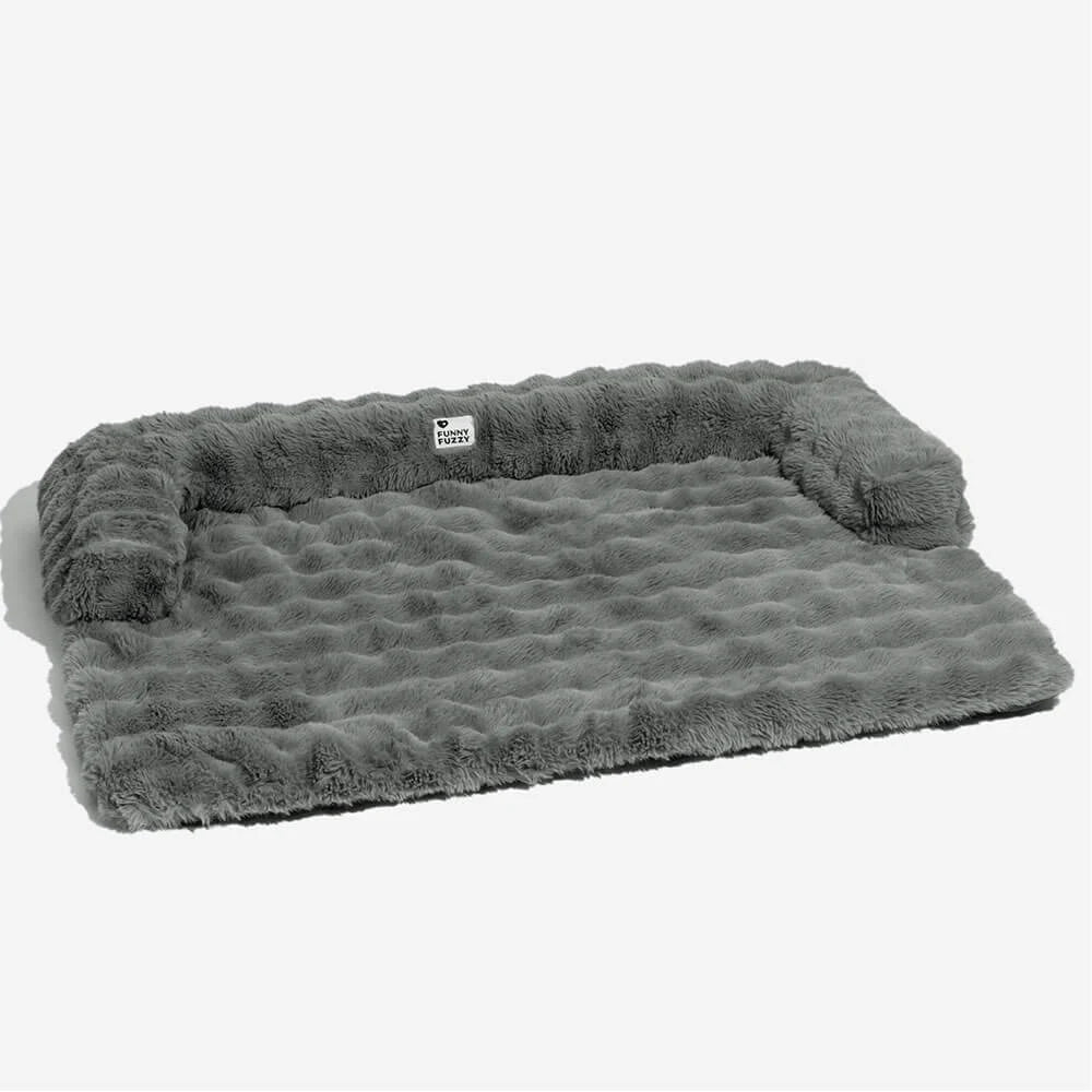 Ultra-Plush Pet Couch Cover & Cushion Mat for Dogs and Cats - Washable Non-Slip Furniture Protector Throw Blanket with Deep Pile Faux Fur