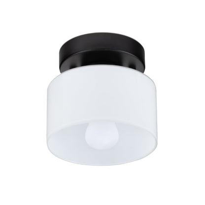 Flush Mount Glass Dome Ceiling Light E26 Socket Amber Globe for Kitchen Entryway Bedroom Low Profile Vintage Style Home Lighting Fixture