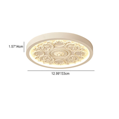 Low-Profile LED Overhead Light 13 in White Dimmable Remote Ceiling Fixture for Bedroom Modern Minimalist Living Room Hallway Low Ceilings