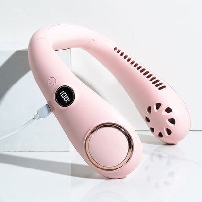 Portable Neck Fan for Women and Men, Rechargeable Bladeless Neck Fan, Hands Free Personal Cooling Fan