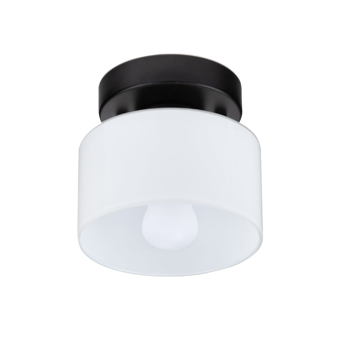 Flush Mount Glass Globe Light with E27 Socket for Entryway Kitchen and Bedroom Lighting