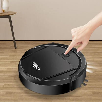Cordless Robotic Floor Sweeper Mop Vacuum 9 Inch Wide Slim Profile Self-Navigating Hardwood Tile Laminate Pet Hair Dust Multi-Surface Rechar