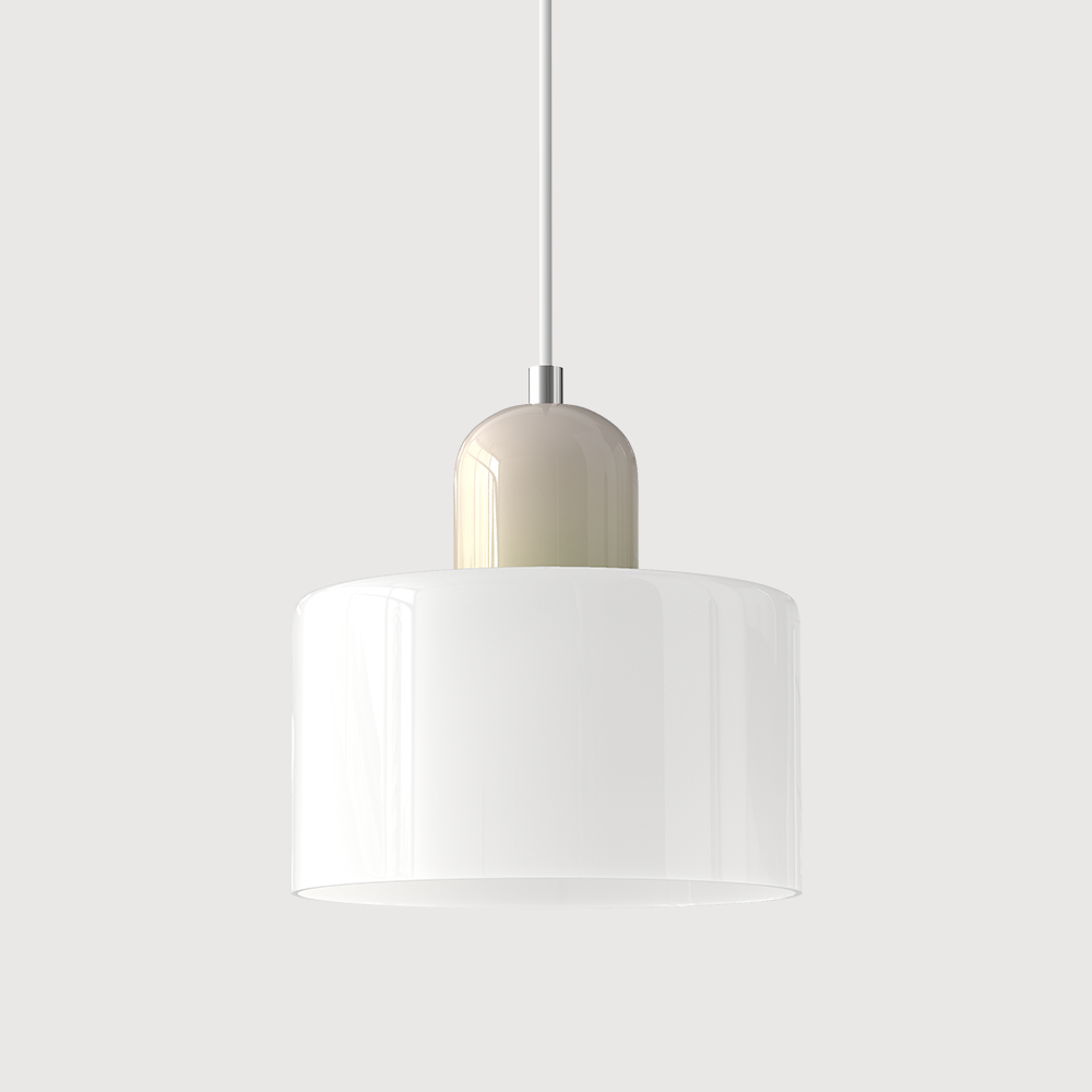 Linear LED Pendant Light White Glass Modern Hanging Fixture for Dining Room Kitchen Island Contemporary Halo Design Adjustable Cable