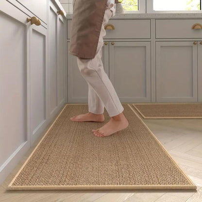 Anti-Fatigue Kitchen Floor Mat Set Non-Slip Cushioned Runner & Accent Mat for Sink Stove Cooking Area Comfort Ergonomic Standing Support