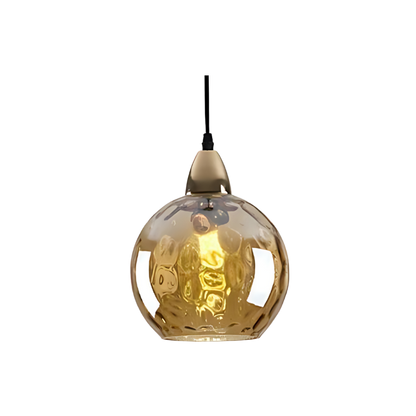 Textured Glass Globe Hanging Light 7.9 Inch Dining Room Island Fixture Adjustable Height Modern Sphere Pendant Minimalist Ceiling Lamp for K