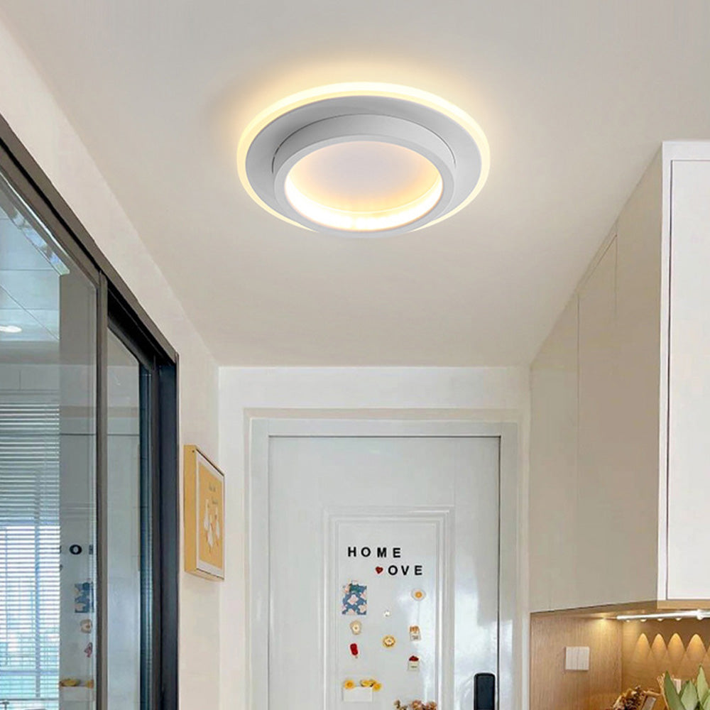 Round Flush Mount LED Light 2 in Low Profile for Bedroom Hallway Living Room Kitchen Entry Modern Ultra Slim Disk Design 10W 20W Integrated