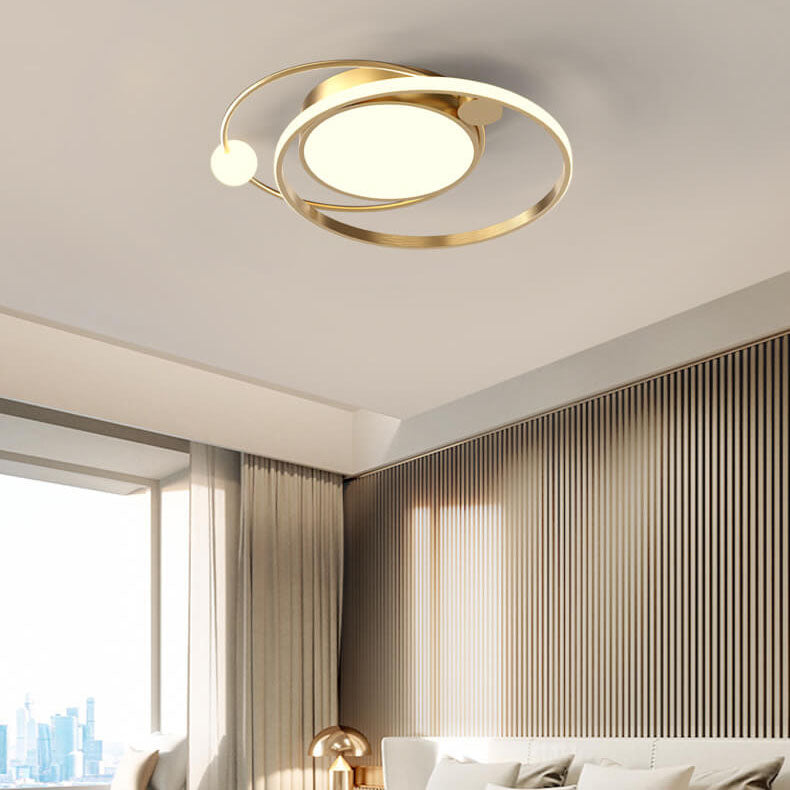 LED Ceiling Light Flush Mount Round Modern Circle Fixture Black White Gold 3000K 5000K for Bedroom Living Room Kitchen
