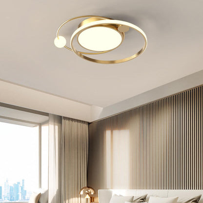 LED Ceiling Light Flush Mount Round Modern Circle Fixture Black White Gold 3000K 5000K for Bedroom Living Room Kitchen