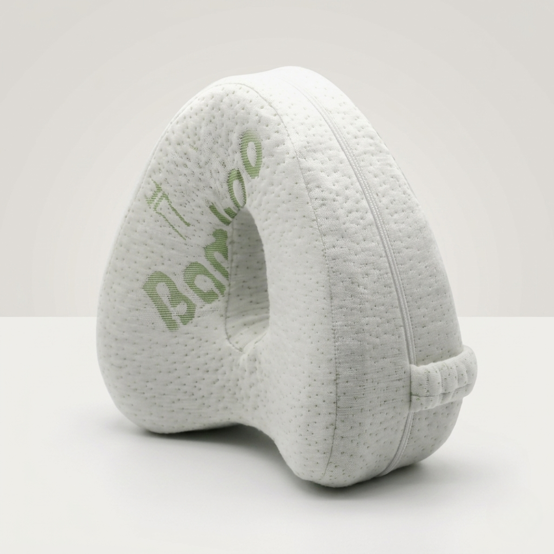 Ergonomic Knee Cushion for Side Sleepers – Contoured Hip Alignment Support Pillow with Adjustable Strap – Breathable Memory Foam for Lower