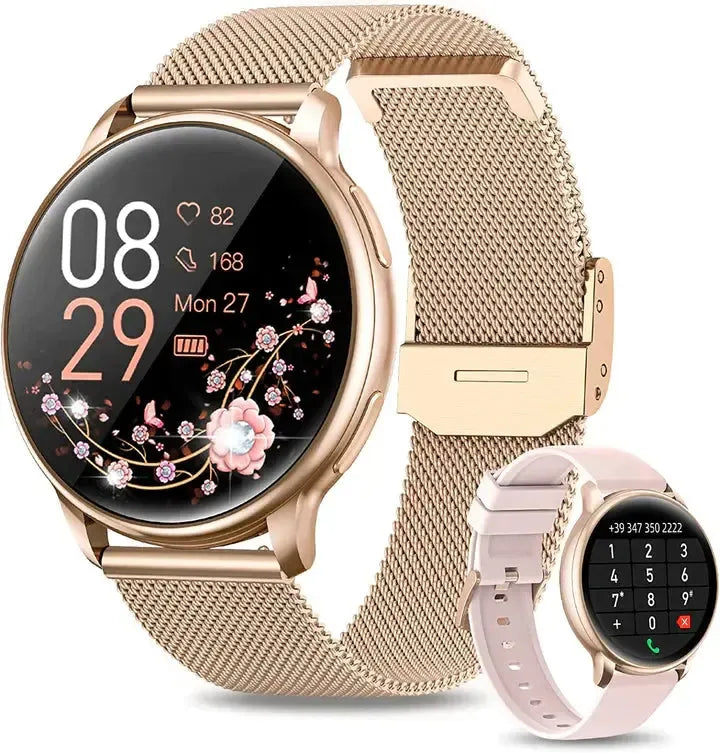 Women's Smartwatch with Heart Rate Monitor, Sleep Tracker & Call Notifications for Fitness & Daily Activity Tracking