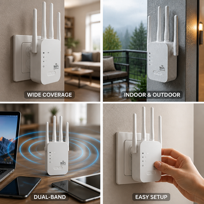 Dual-Band 1200 Mbps Wi-Fi Range Extender (Indoor/Outdoor)