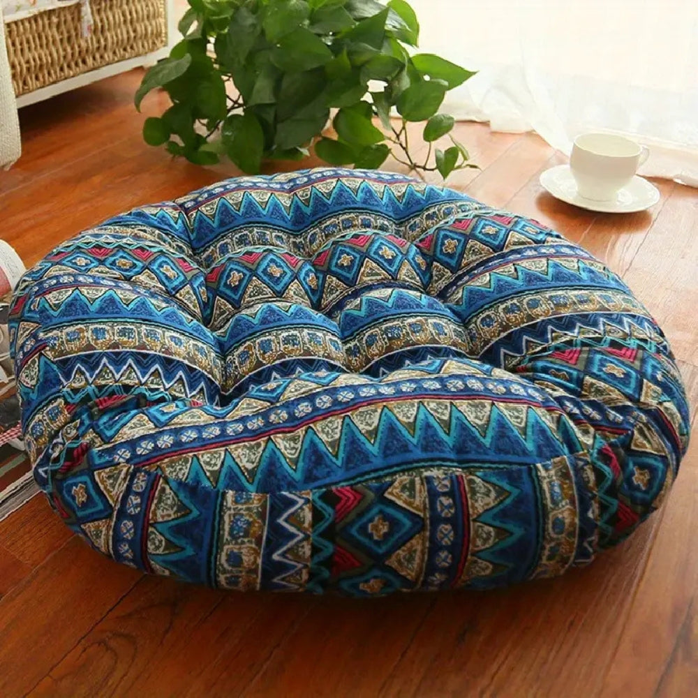 BohoBloom – Round Cotton Floor Cushion