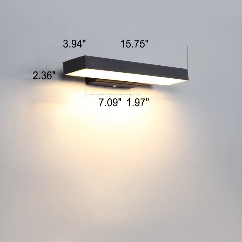 Outdoor Motion Sensor LED Wall Light - Slim Waterproof Porch Sconce for Entryway, Patio & Garage