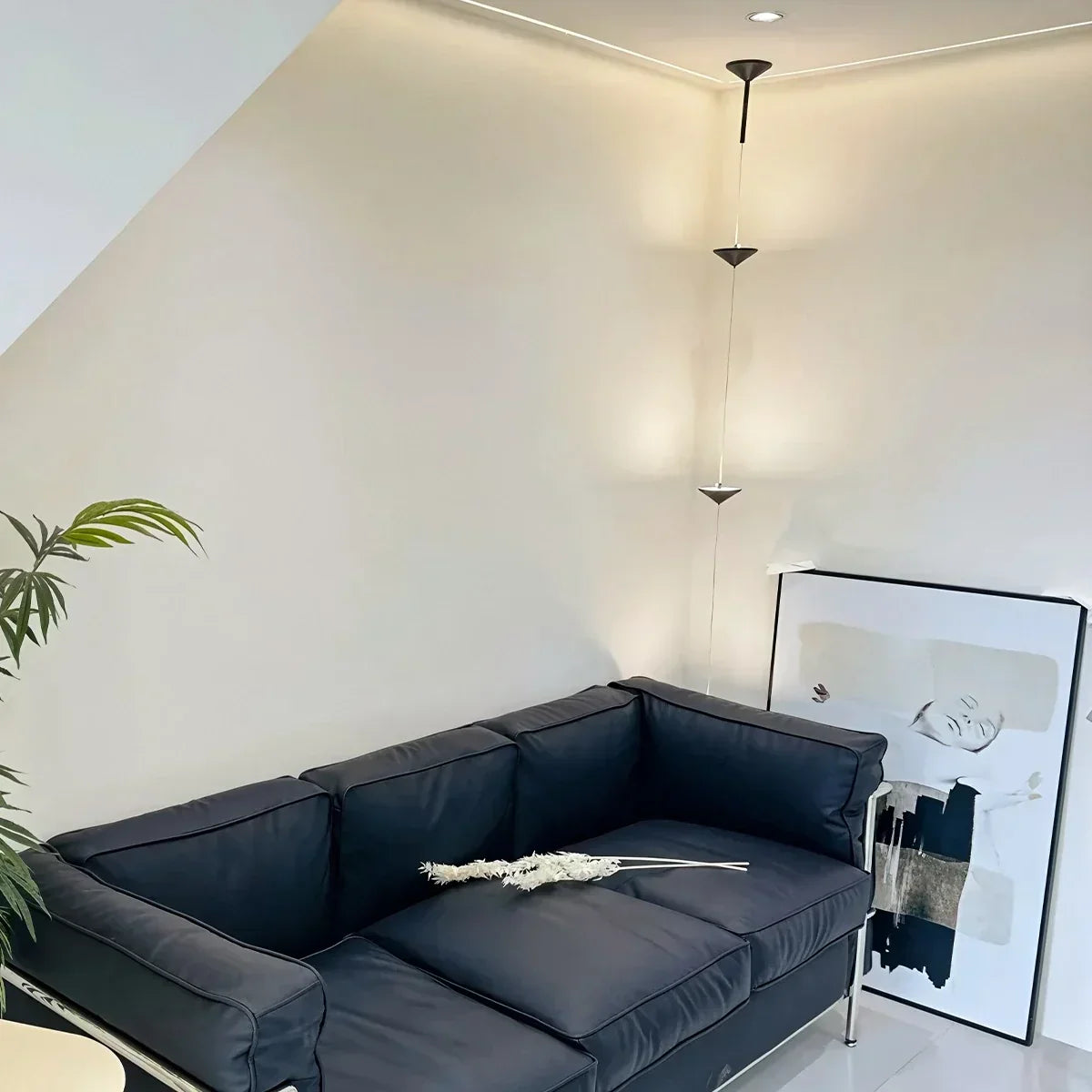 Tension Pole LED Lamp Adjustable 8-10 ft Height Ambient Lighting Bedroom Living Room Four-Point Vertical Light Fixture Space-Saving Modern I