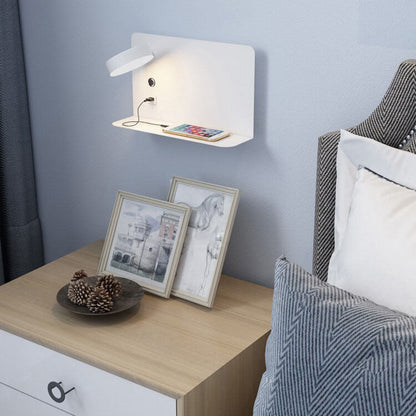 LED Wall Sconce 13 in Iron Acrylic Fixture Bedroom Bedside Hardwired Ambient Lighting Reading Task Lamp Hallway 12W 1200 Lumen Contemporary