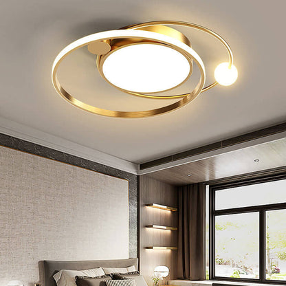 LED Ceiling Light Flush Mount Round Modern Circle Fixture Black White Gold 3000K 5000K for Bedroom Living Room Kitchen