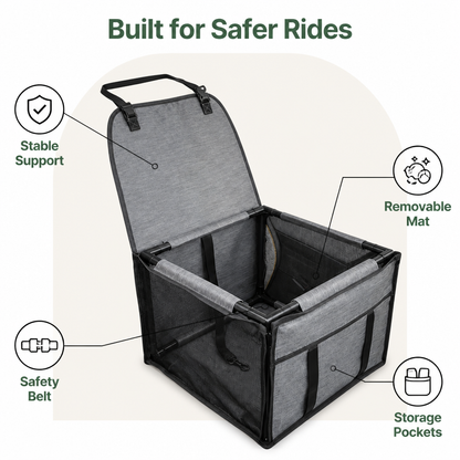 Ortekor Safety Booster & Removable Mat Dog Car Seat (Up to 30 lb)