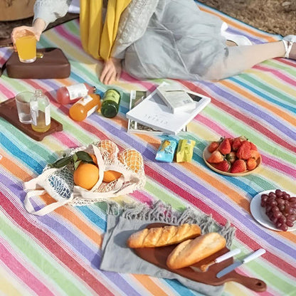 Picnic Blanket Waterproof for Camping, Large Waterproof Picnic Blanket with Soft Acrylic Top, Foldable Beach Blanket Mat