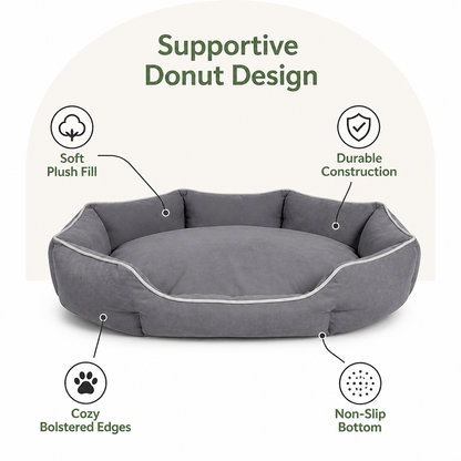 Ortekor All-Season Plush Donut Pet Bed